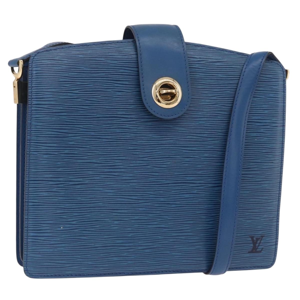 LOUIS VUITTON Epi Capuchin Shoulder Bag Blue M52345 LV Auth ep15066