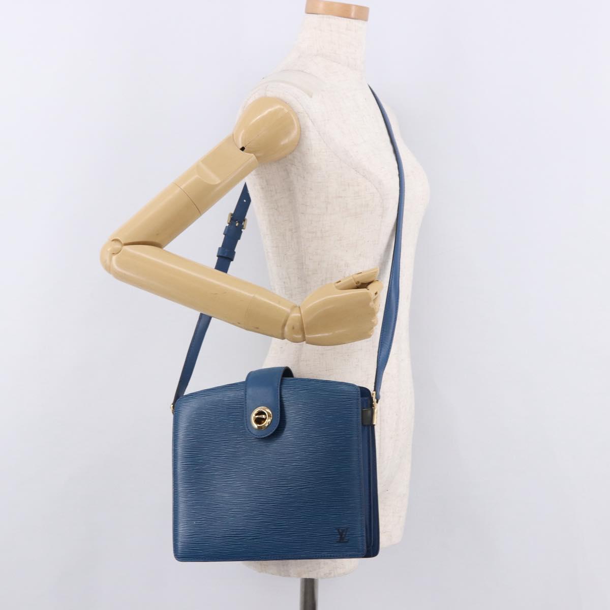 LOUIS VUITTON Epi Capuchin Shoulder Bag Blue M52345 LV Auth ep15066