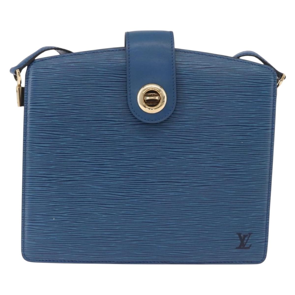 LOUIS VUITTON Epi Capuchin Shoulder Bag Blue M52345 LV Auth ep15066