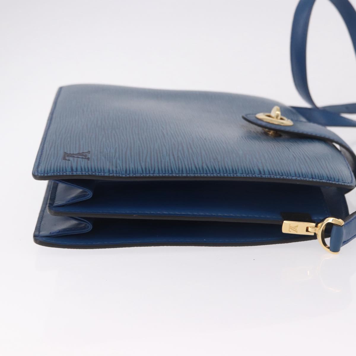 LOUIS VUITTON Epi Capuchin Shoulder Bag Blue M52345 LV Auth ep15066