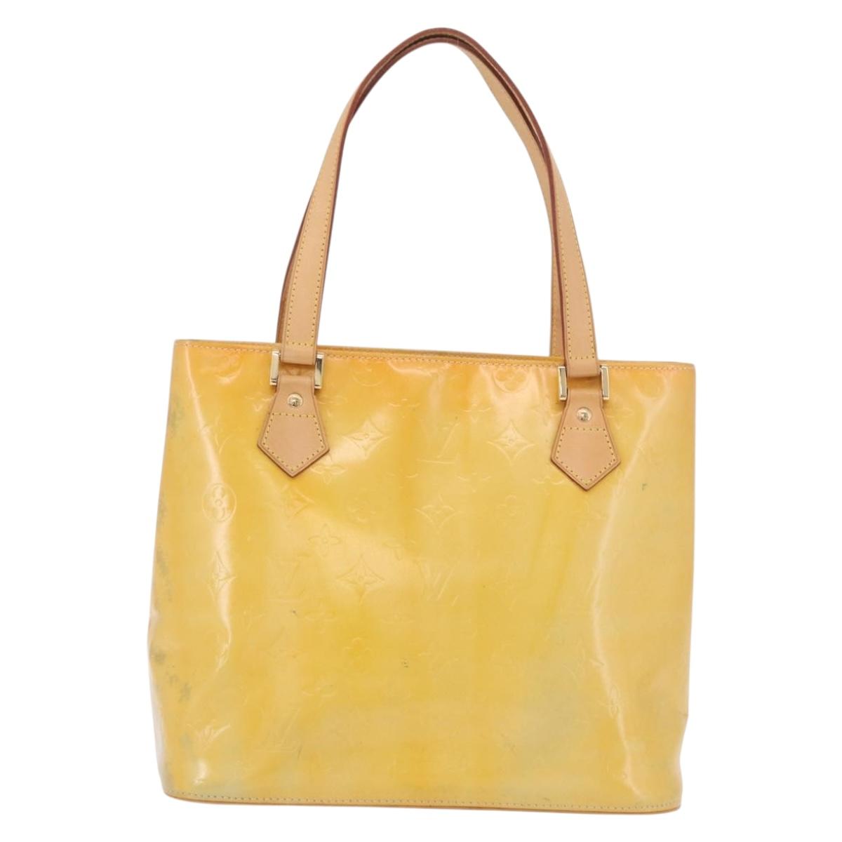 LOUIS VUITTON Monogram Vernis Houston Hand Bag Gris M91053 LV Auth ep15069