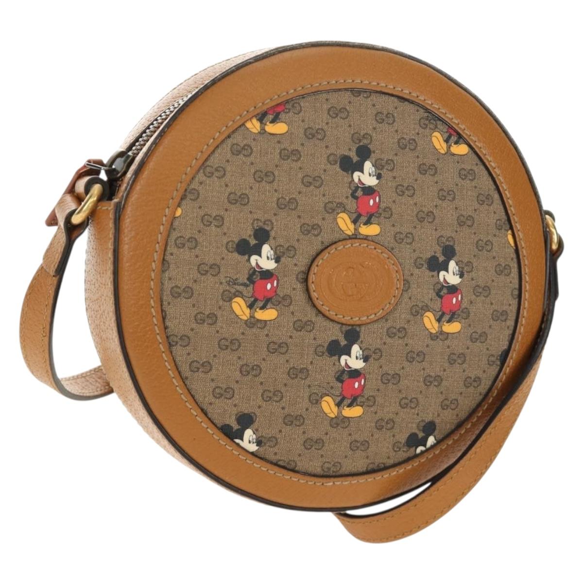 GUCCI Micro GG Supreme Disney Collaboration Bag PVC Beige 603938 Auth ep15079M