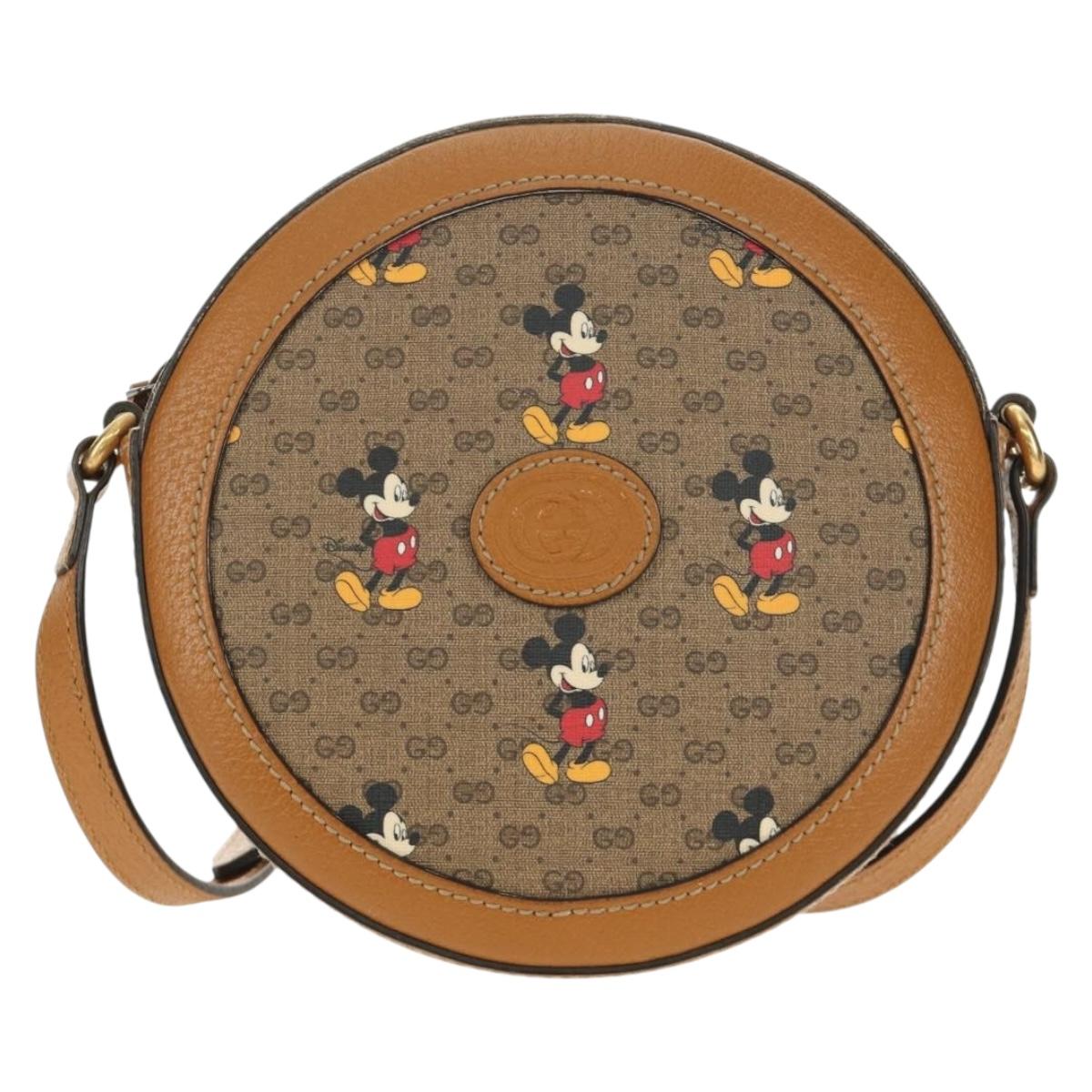 GUCCI Micro GG Supreme Disney Collaboration Bag PVC Beige 603938 Auth ep15079M
