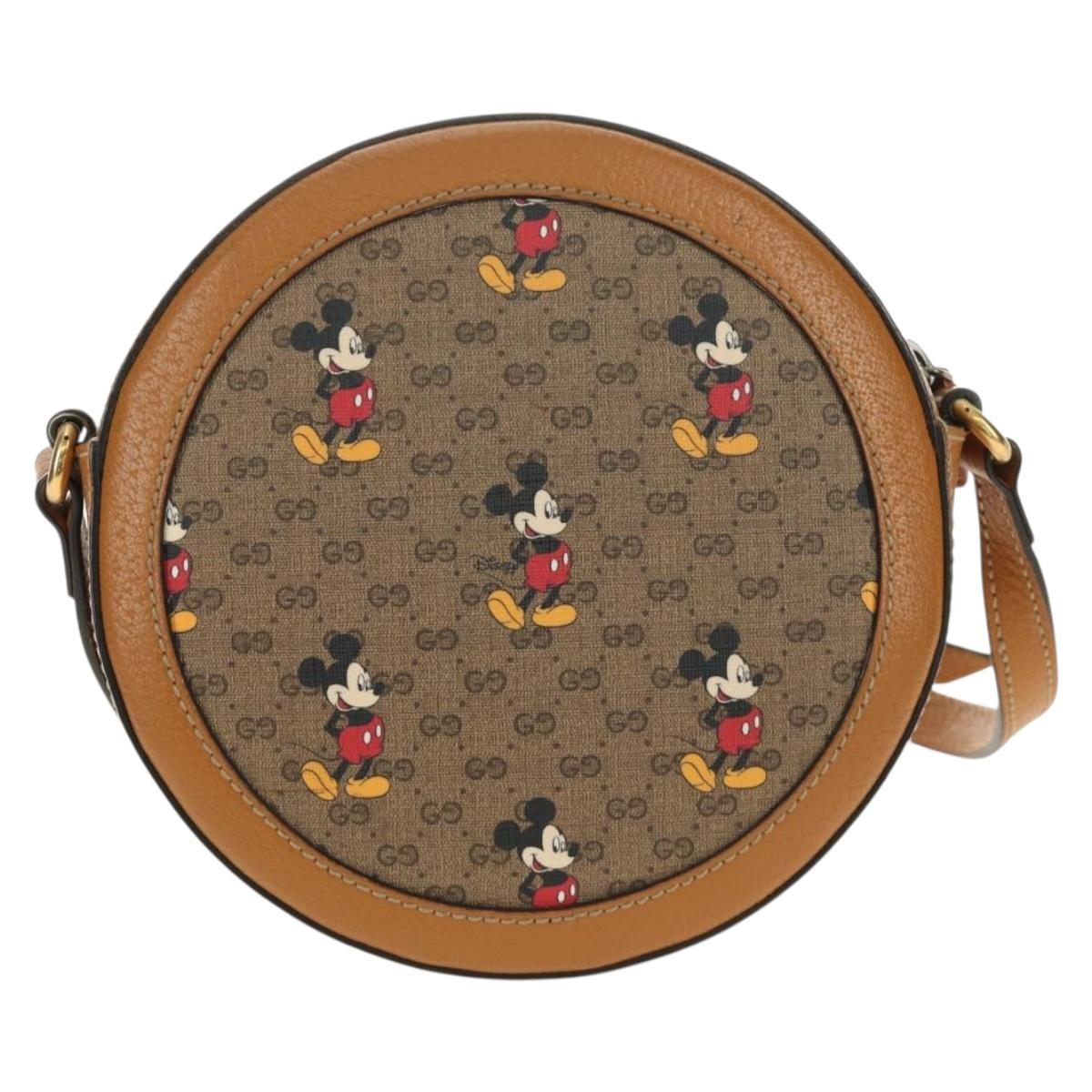 GUCCI Micro GG Supreme Disney Collaboration Bag PVC Beige 603938 Auth ep15079M