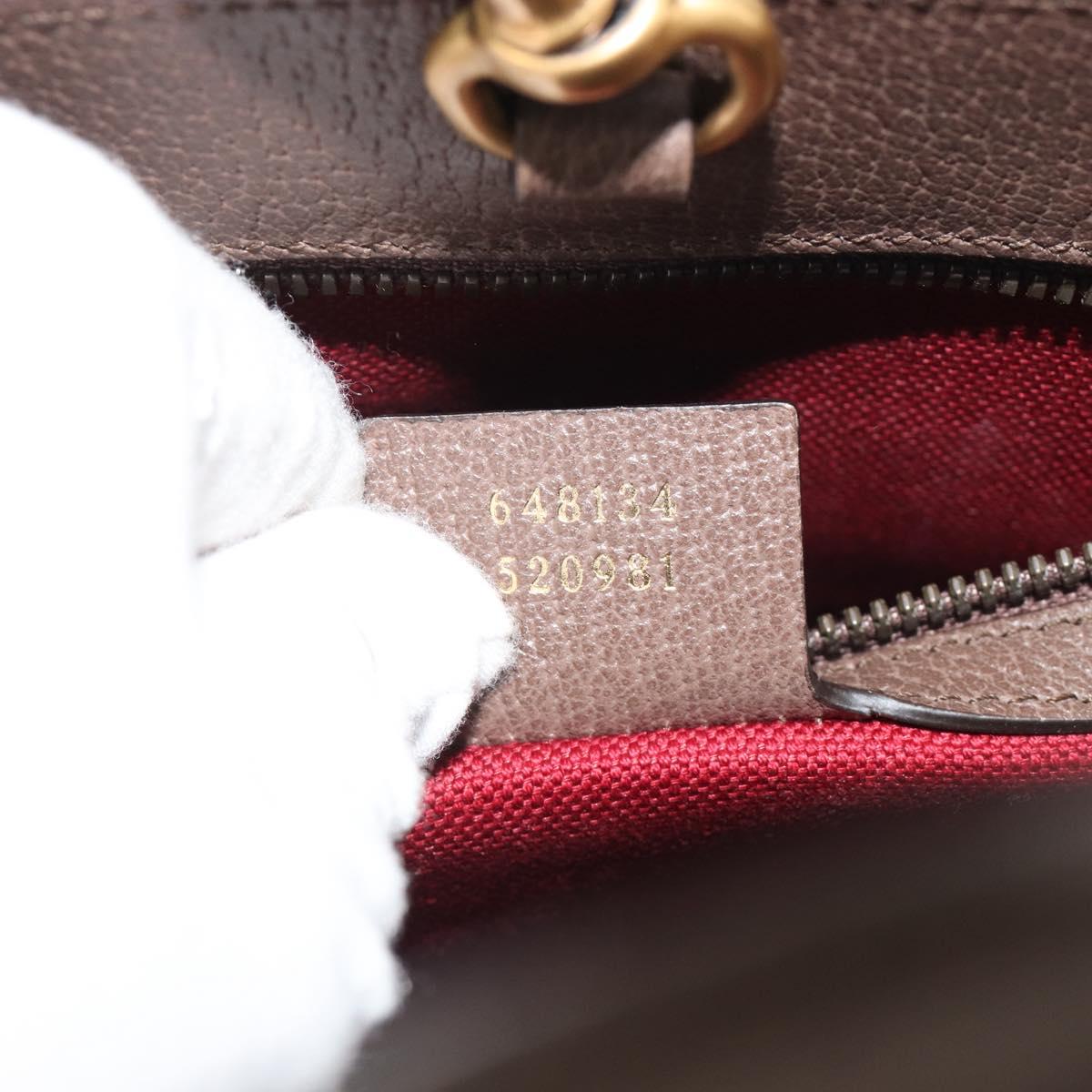 GUCCI GG Supreme Donald Duck Hand Bag PVC 2way Beige Gold 648134 Auth ep15080M