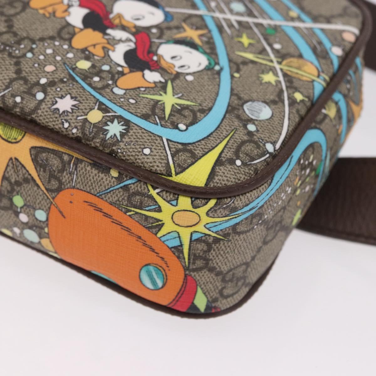 GUCCI GG Supreme Disney Collaboration Waist bag PVC Beige 602695 Auth ep15081M