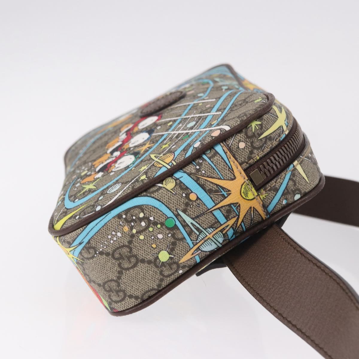 GUCCI GG Supreme Disney Collaboration Waist bag PVC Beige 602695 Auth ep15081M