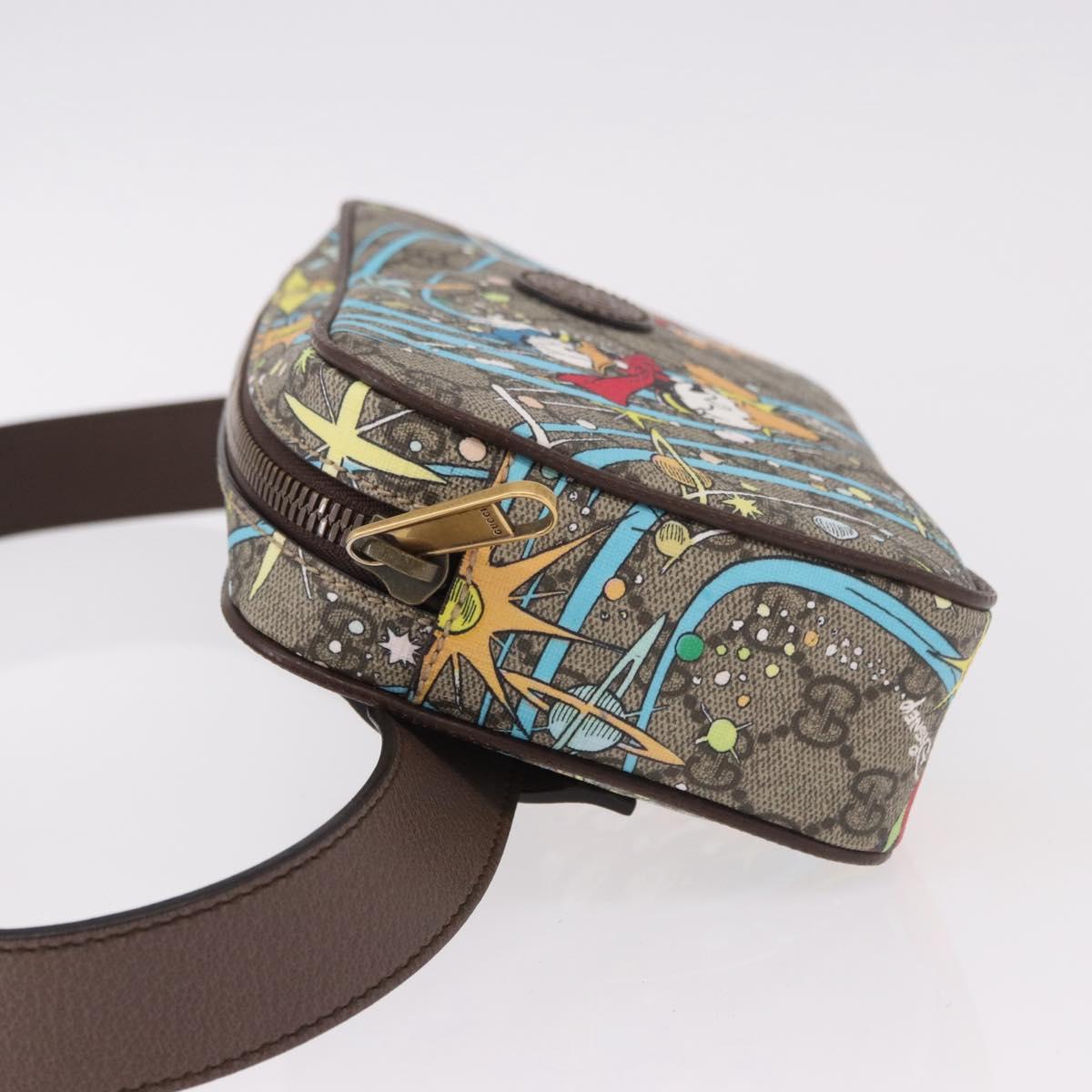 GUCCI GG Supreme Disney Collaboration Waist bag PVC Beige 602695 Auth ep15081M