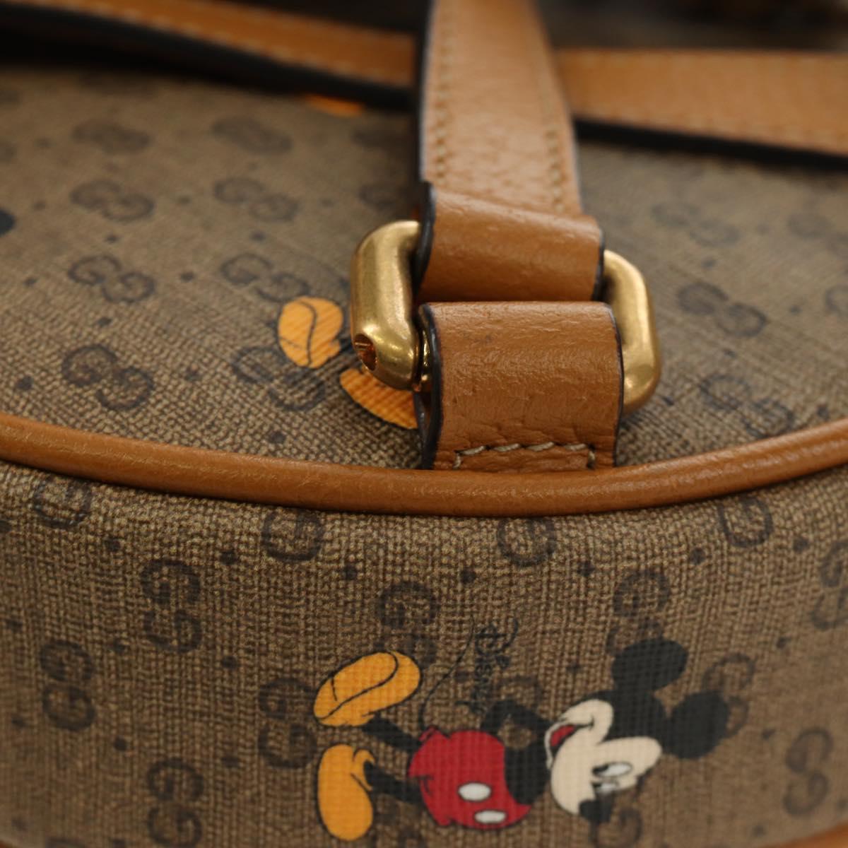 GUCCI Micro GG Supreme Disney Backpack PVC Beige Gold 603730 Auth ep15082M