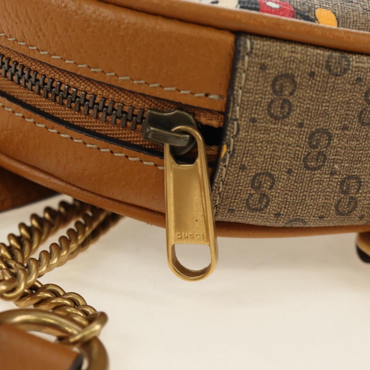 GUCCI Micro GG Supreme Disney Backpack PVC Beige Gold 603730 Auth ep15082M