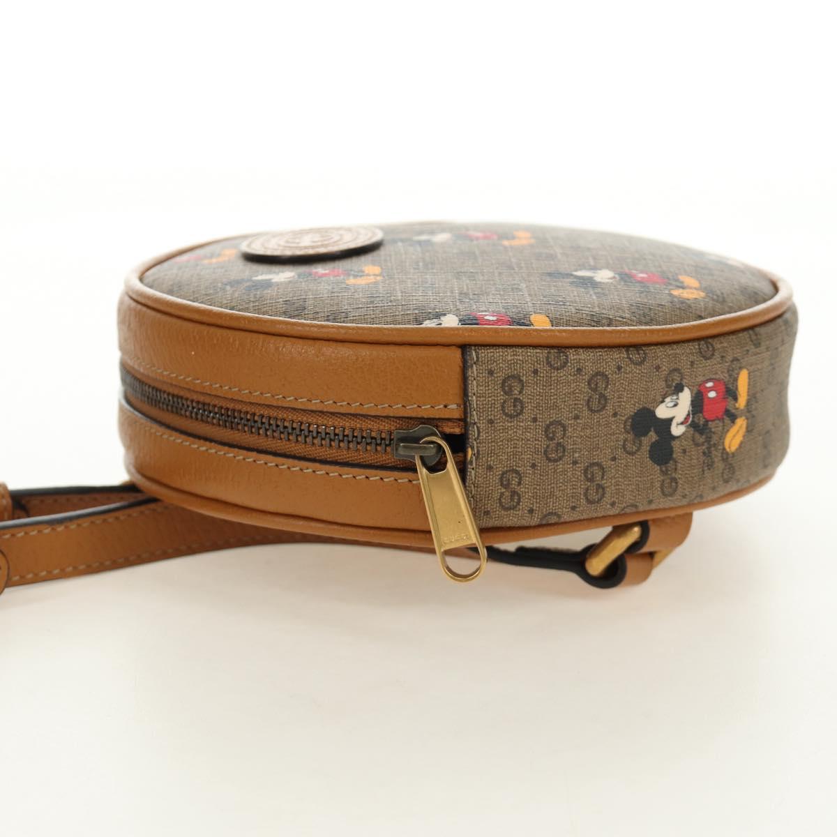 GUCCI Micro GG Supreme Disney Backpack PVC Beige Gold 603730 Auth ep15082M
