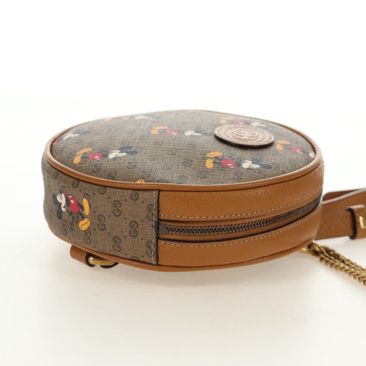 GUCCI Micro GG Supreme Disney Backpack PVC Beige Gold 603730 Auth ep15082M