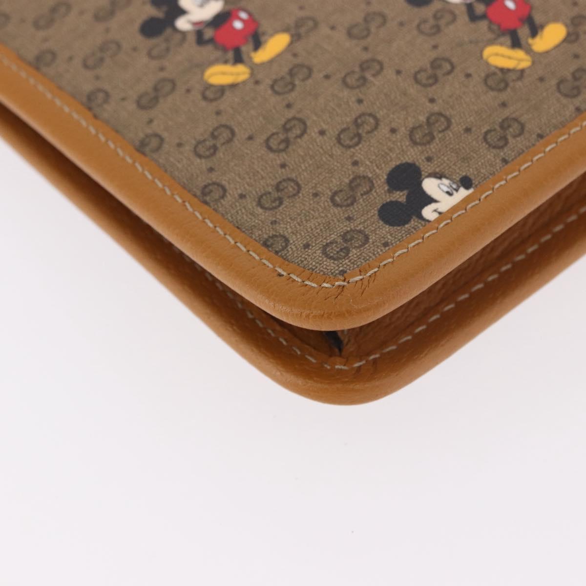 GUCCI Disney Collaboration Micro GG Supreme Bag PVC Beige 602552 Auth ep15084M