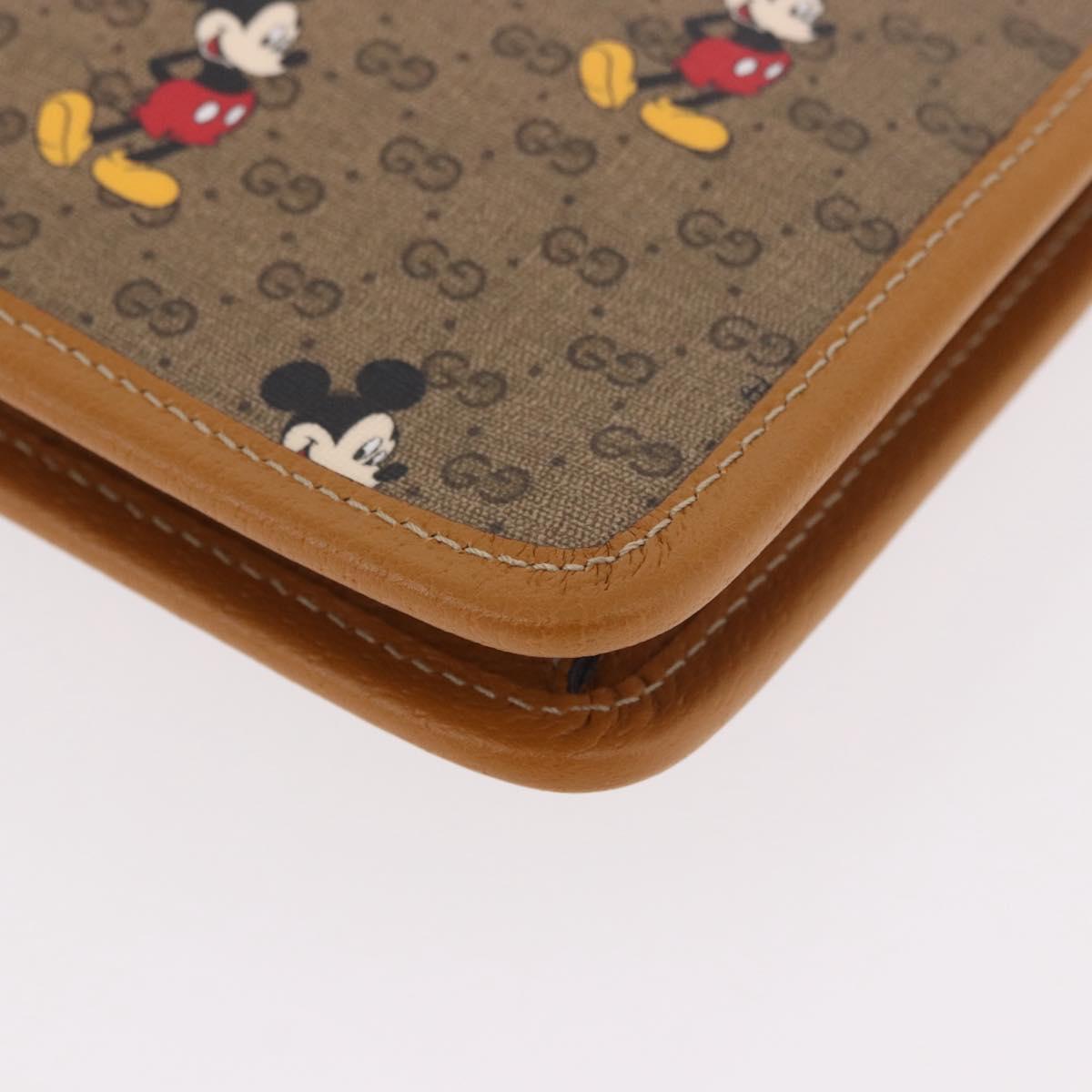 GUCCI Disney Collaboration Micro GG Supreme Bag PVC Beige 602552 Auth ep15084M