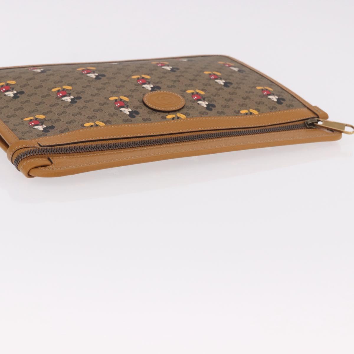 GUCCI Disney Collaboration Micro GG Supreme Bag PVC Beige 602552 Auth ep15084M