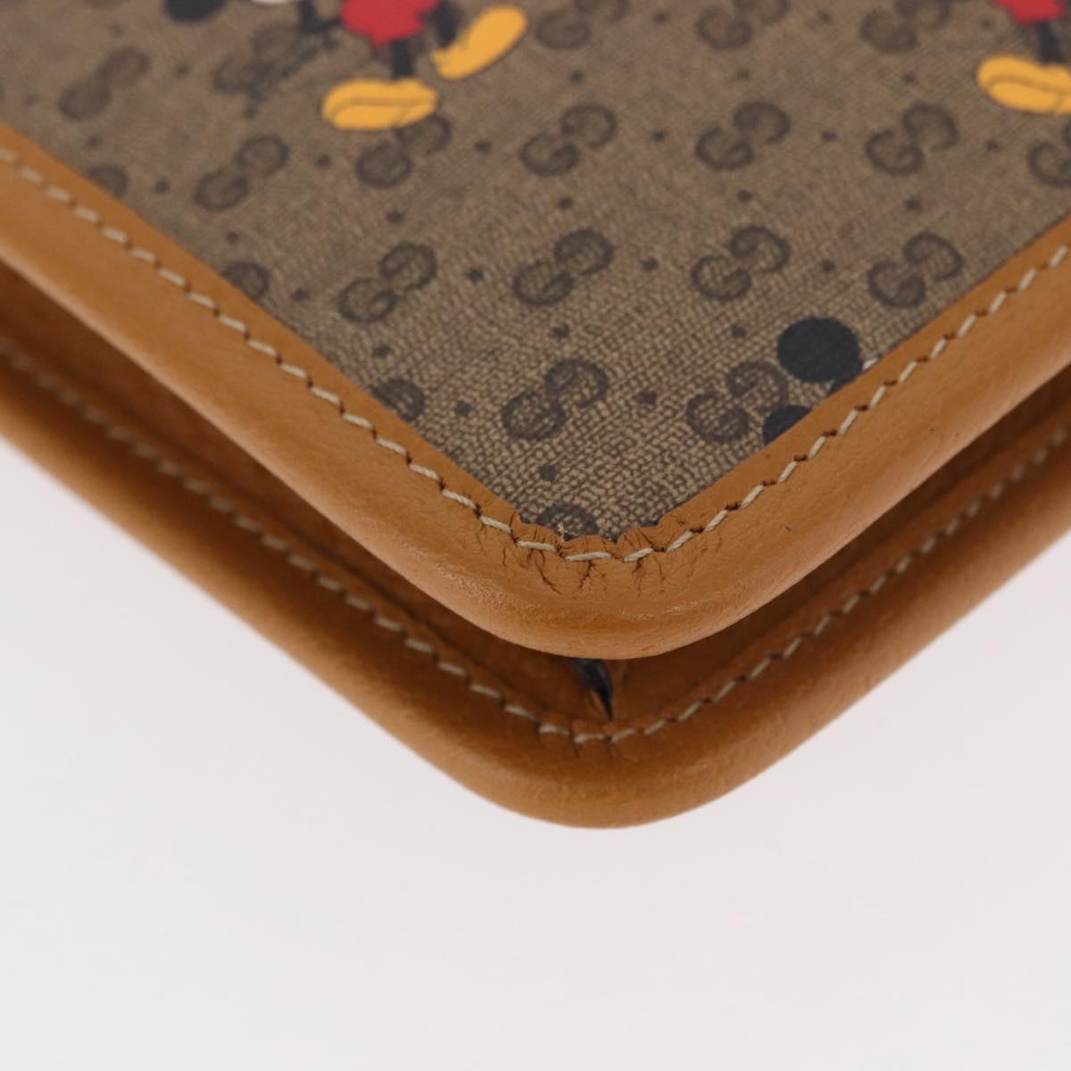 GUCCI Disney Collaboration Micro GG Supreme Bag PVC Beige 602552 Auth ep15084M