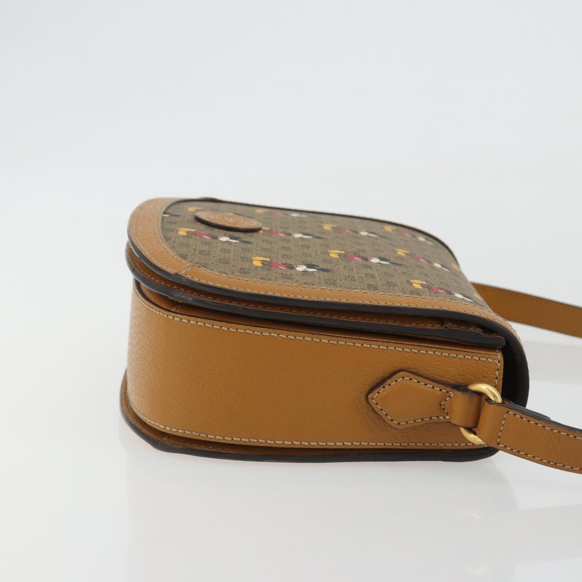 GUCCI Micro GG Supreme GUCCIxDisney Bag PVC Beige Gold 602694 Auth ep15085M