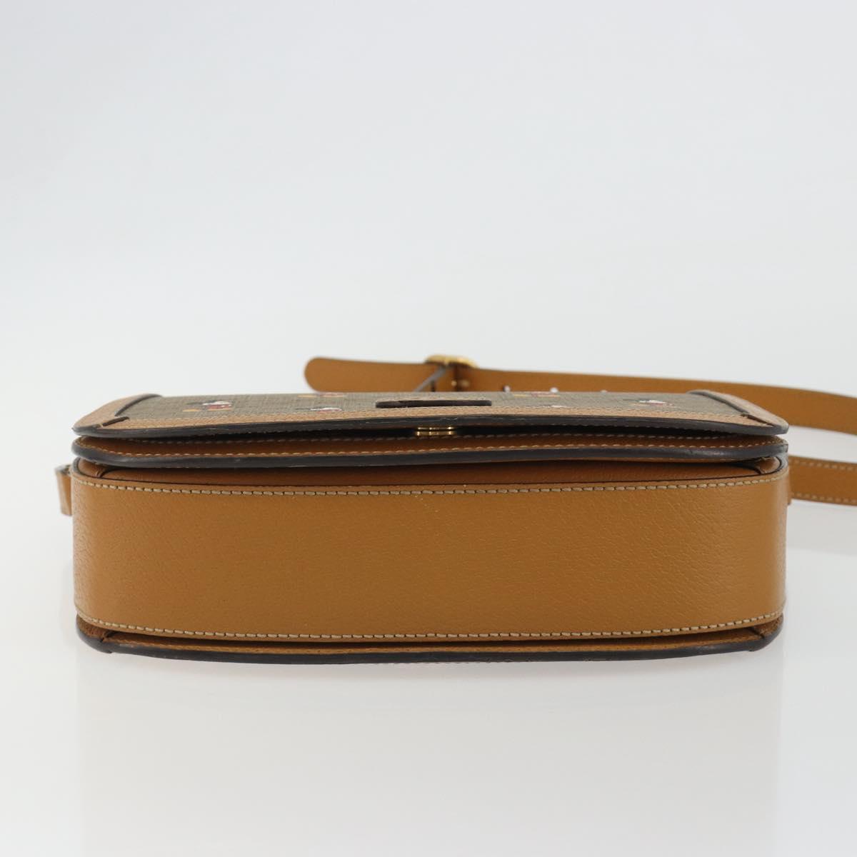 GUCCI Micro GG Supreme GUCCIxDisney Bag PVC Beige Gold 602694 Auth ep15085M