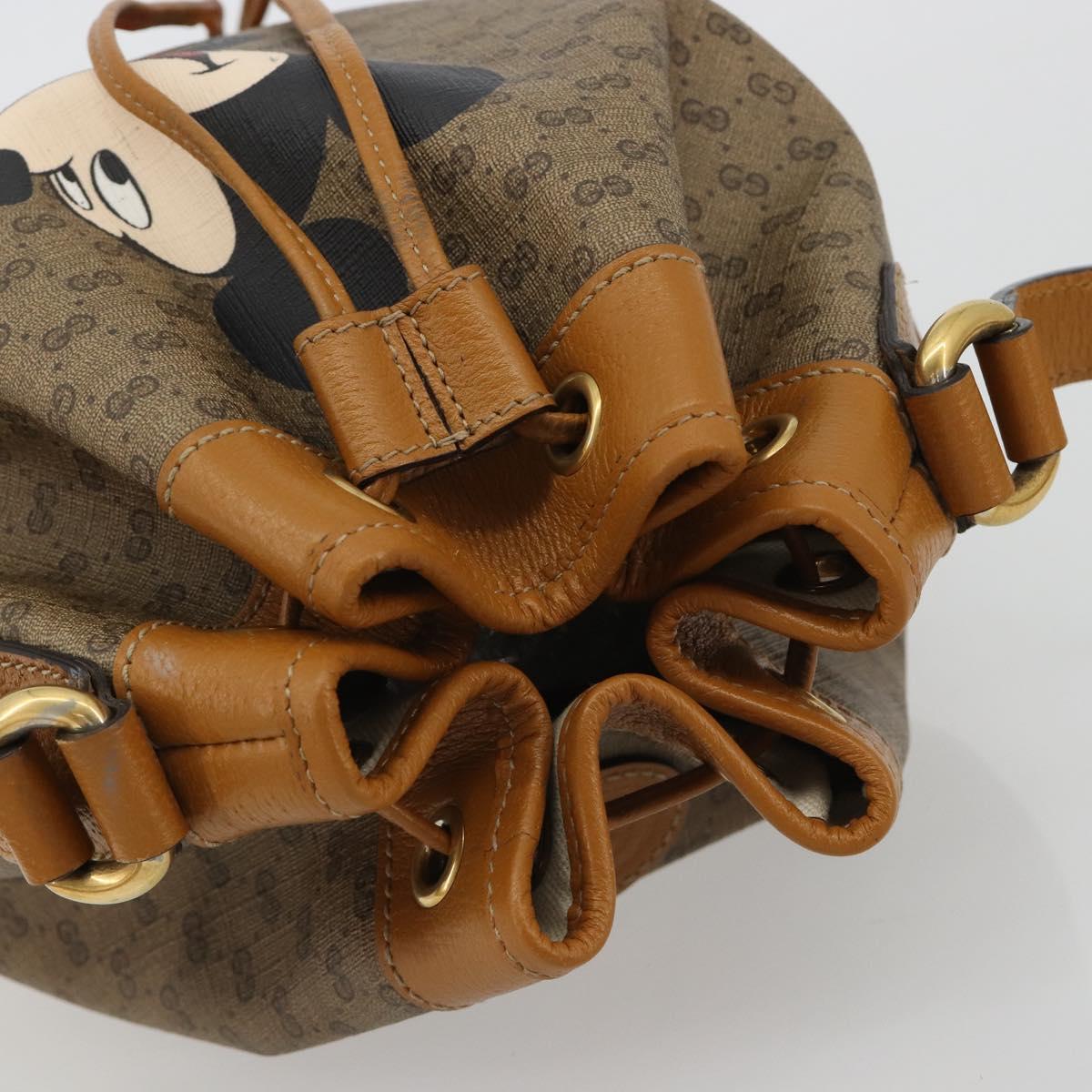 GUCCI Micro GG Canvas Disney Mickey Mouse Bag PVC Beige 602691 Auth ep15087M