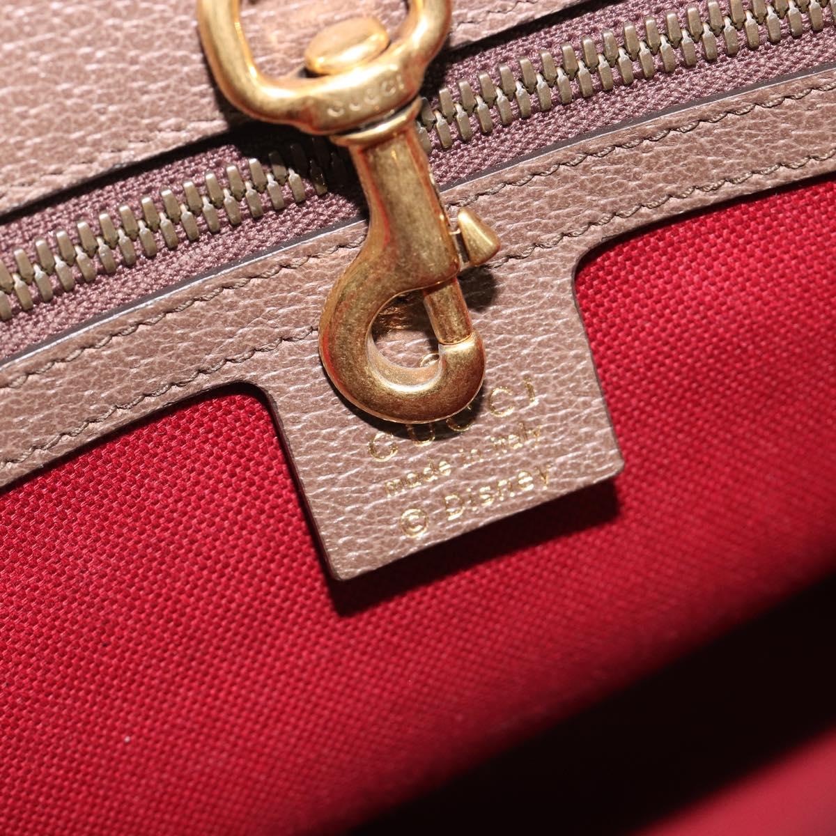 GUCCI GG Supreme Donald Duck Hand Bag PVC 2way Beige Gold 648134 Auth ep15088M
