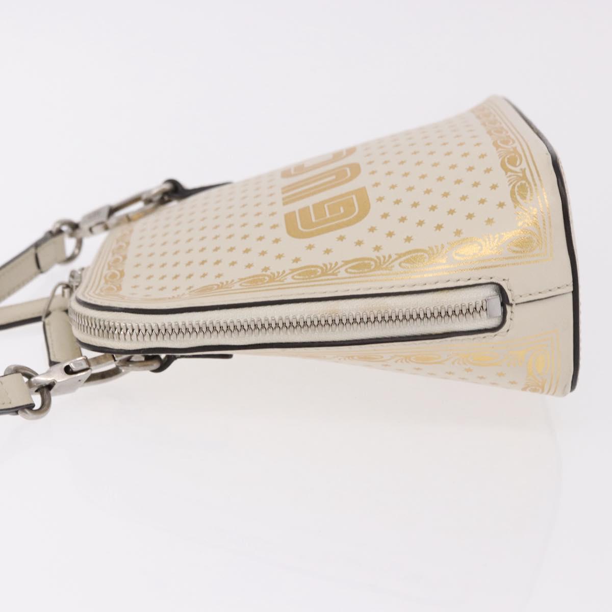 GUCCI Shoulder Bag Leather White Silver 511189 Auth ep15090