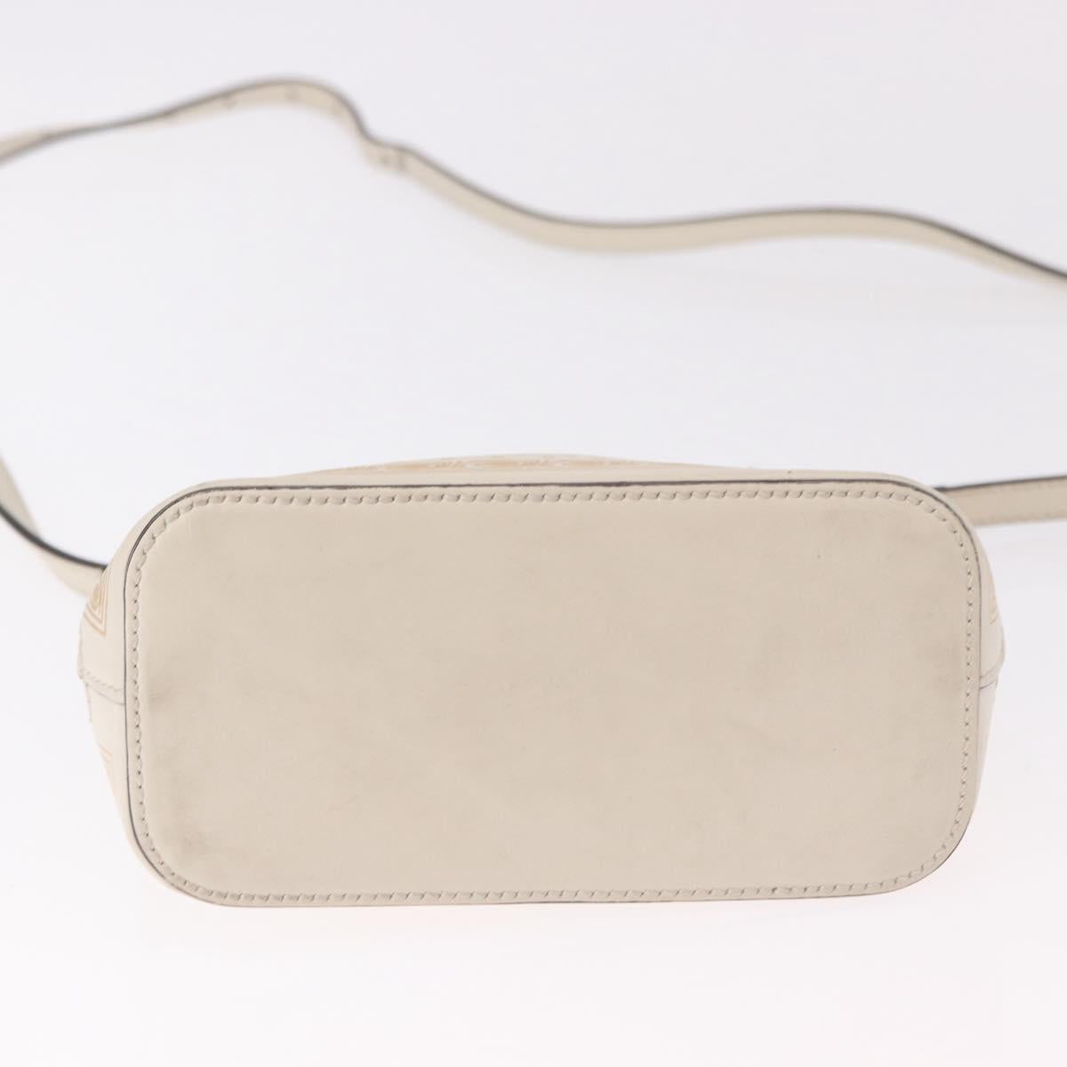 GUCCI Shoulder Bag Leather White Silver 511189 Auth ep15090