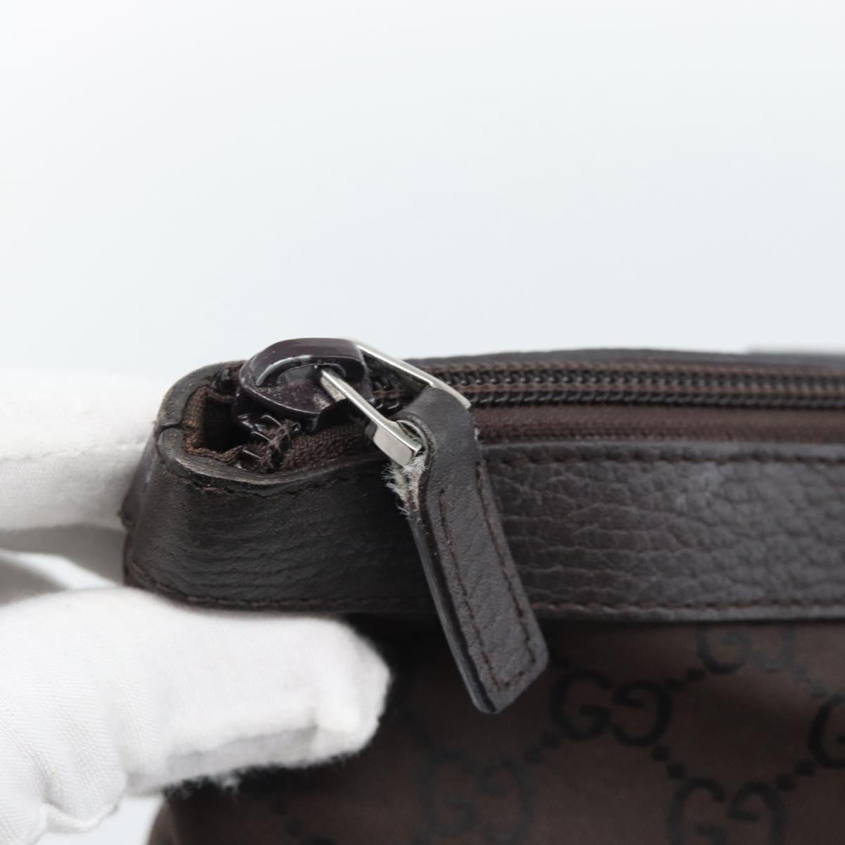 GUCCI GG Canvas Abbey Tote Bag Outlet Brown Silver 268640 Auth ep15094
