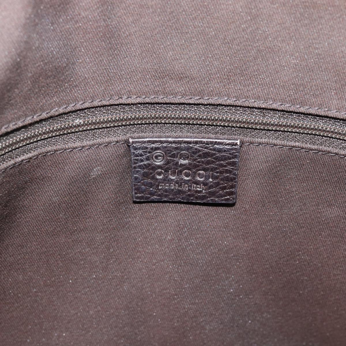 GUCCI GG Canvas Abbey Tote Bag Outlet Brown Silver 268640 Auth ep15094