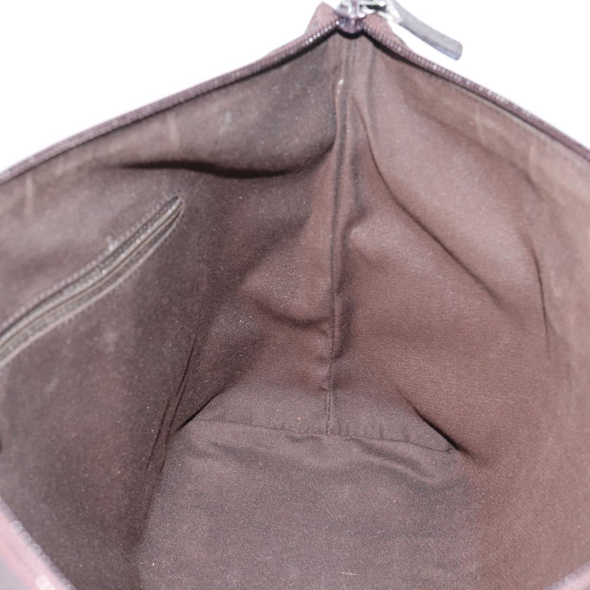 GUCCI GG Canvas Abbey Tote Bag Outlet Brown Silver 268640 Auth ep15094