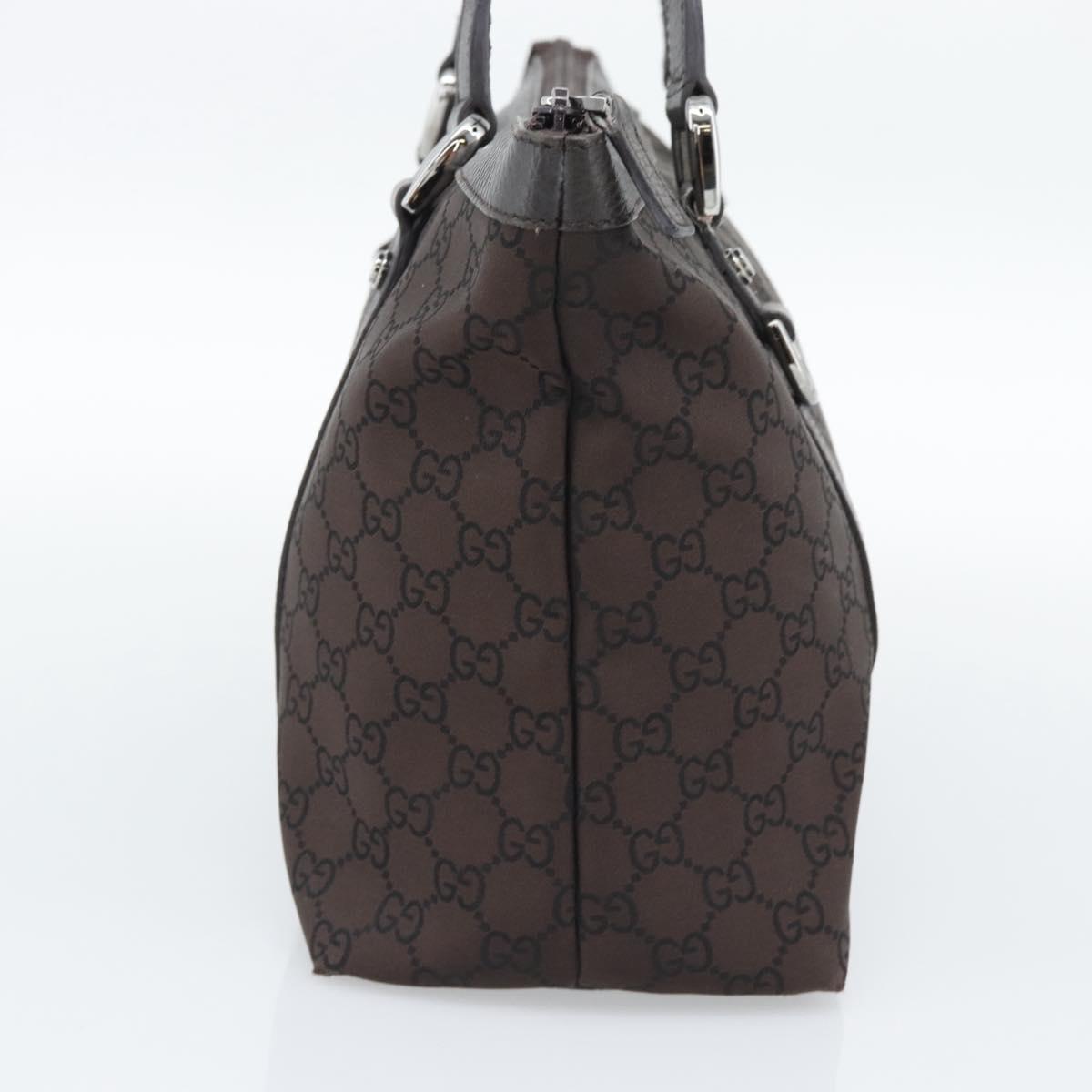 GUCCI GG Canvas Abbey Tote Bag Outlet Brown Silver 268640 Auth ep15094
