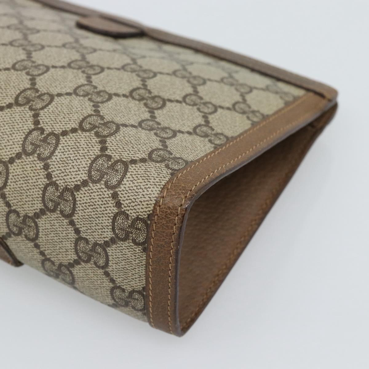 GUCCI GG Supreme Web Sherry Line Bag PVC Beige Gold 89 01 032 Auth ep15103