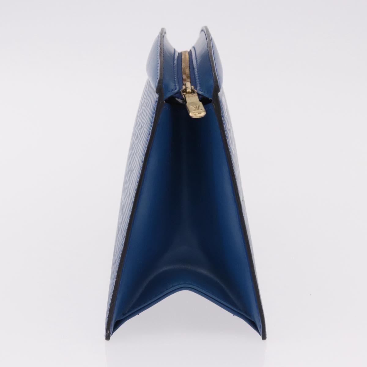 LOUIS VUITTON Epi Trousse Crete Pouch Blue M48405 LV Auth ep15104