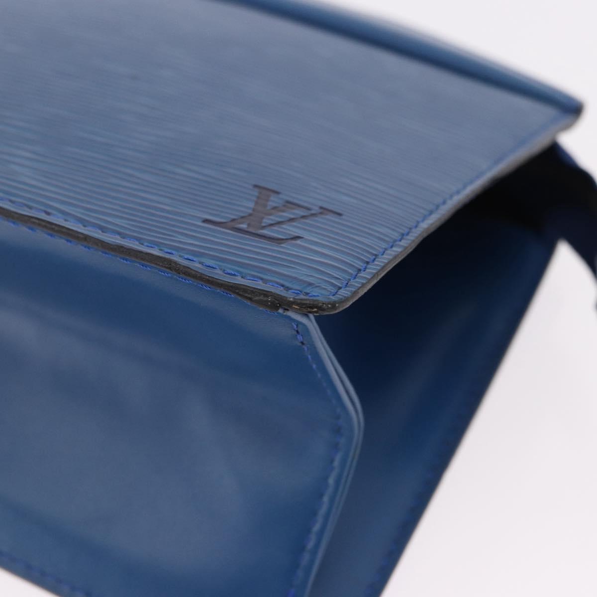 LOUIS VUITTON Epi Trousse Crete Pouch Blue M48405 LV Auth ep15104