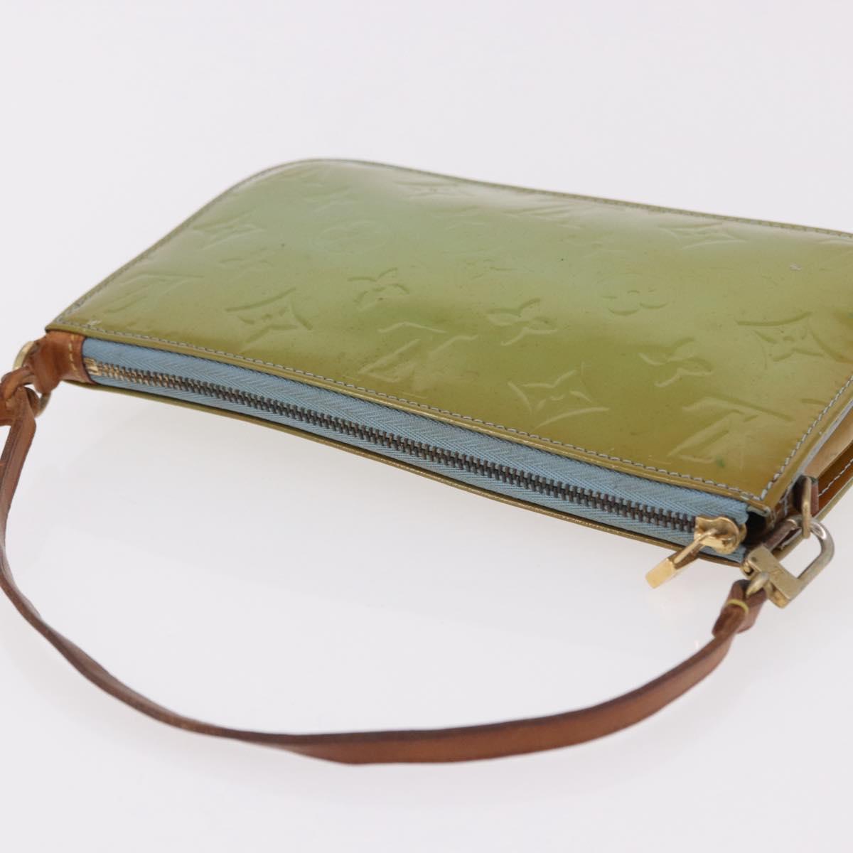 LOUIS VUITTON Monogram Vernis Lexington Pouch Baby Blue M91011 LV Auth ep15107
