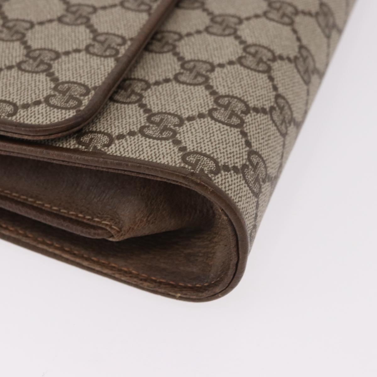GUCCI GG Supreme Shoulder Bag PVC Beige Gold 904 02 050 Auth ep15108