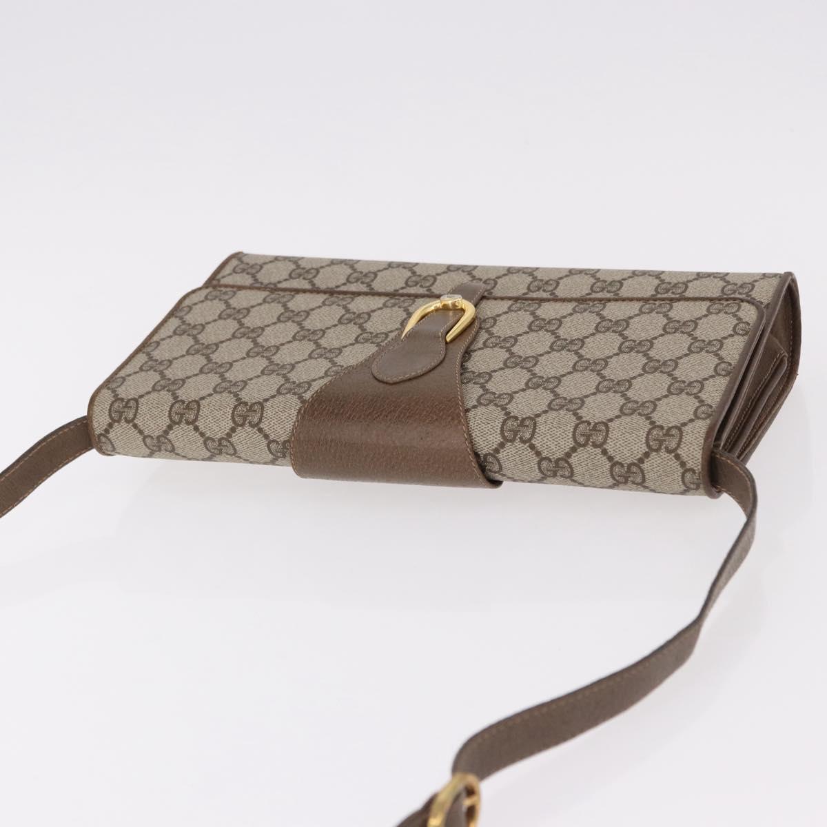GUCCI GG Supreme Shoulder Bag PVC Beige Gold 904 02 050 Auth ep15108