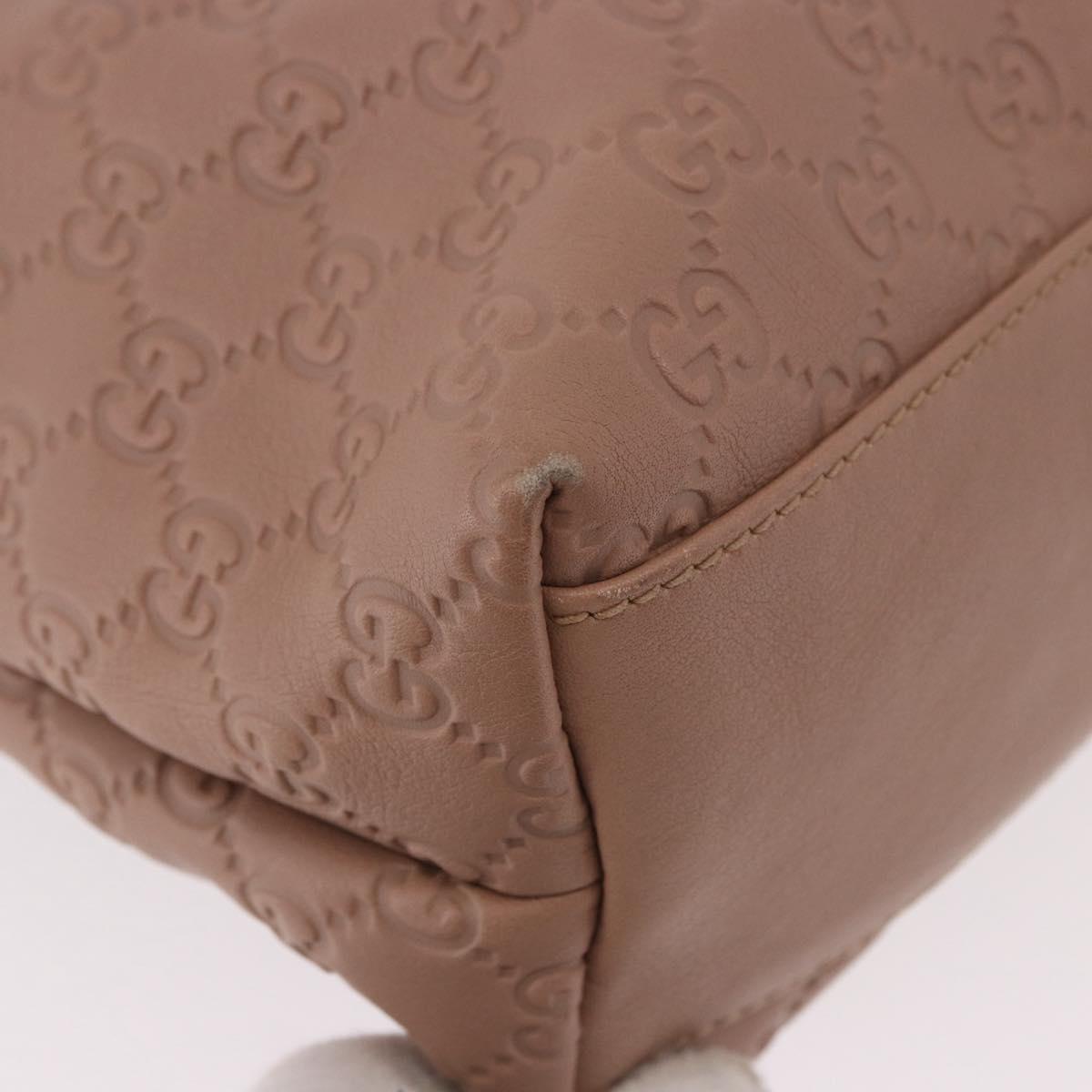 GUCCI GG Canvas Guccissima Tote Bag Leather Beige Gold 211137 Auth ep15114A