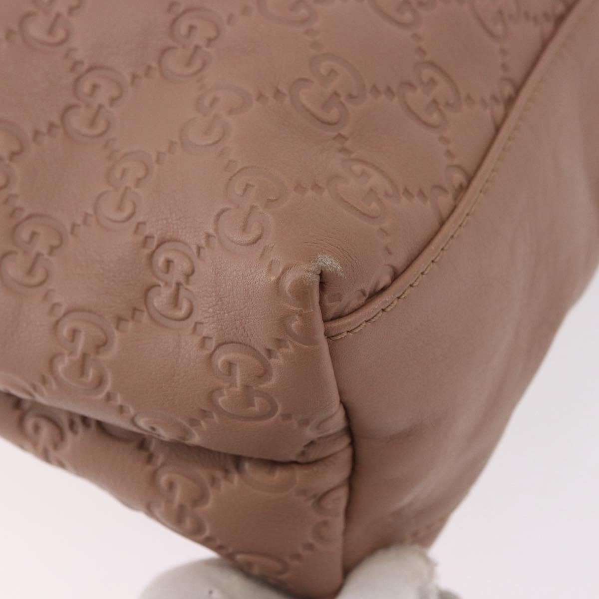 GUCCI GG Canvas Guccissima Tote Bag Leather Beige Gold 211137 Auth ep15114A