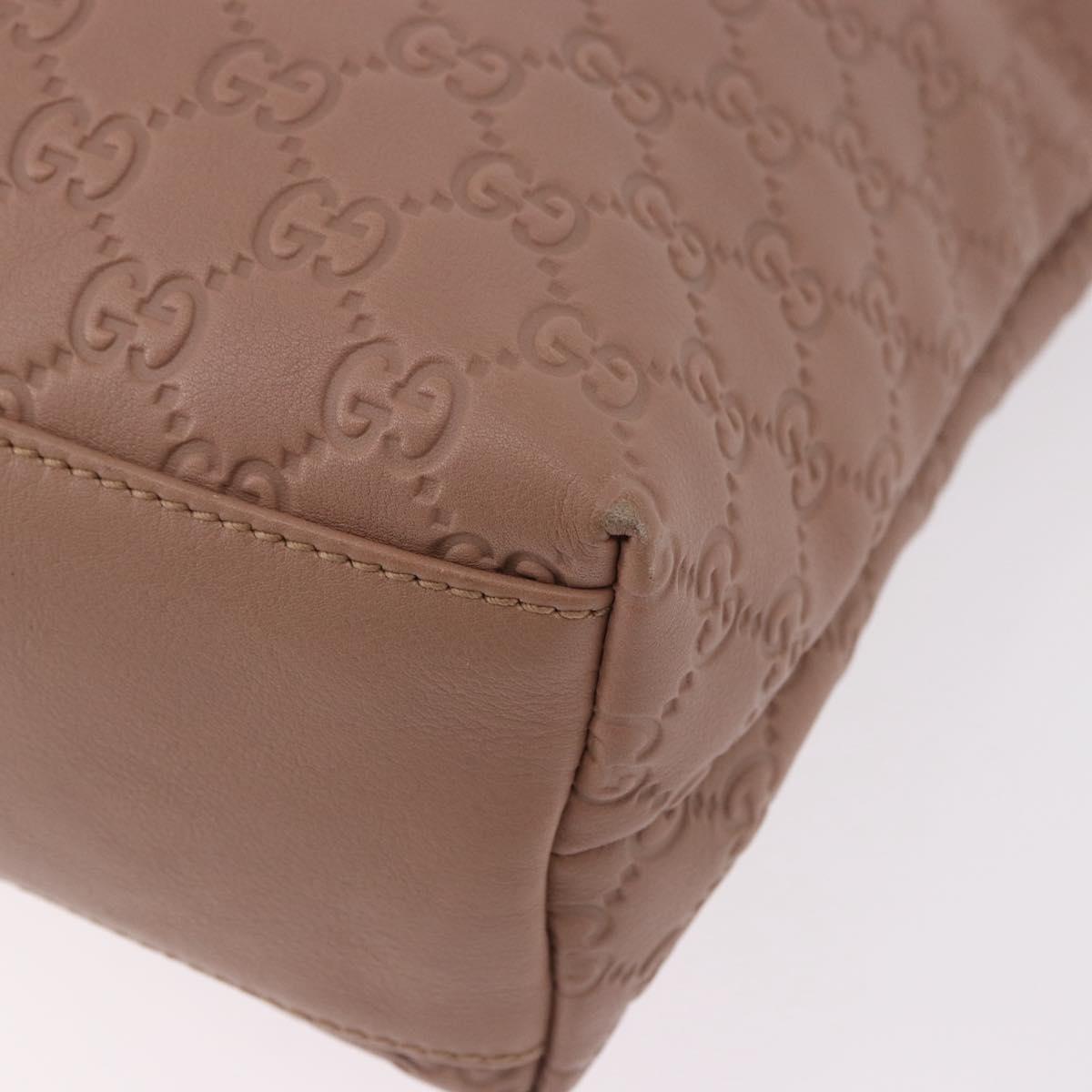GUCCI GG Canvas Guccissima Tote Bag Leather Beige Gold 211137 Auth ep15114A