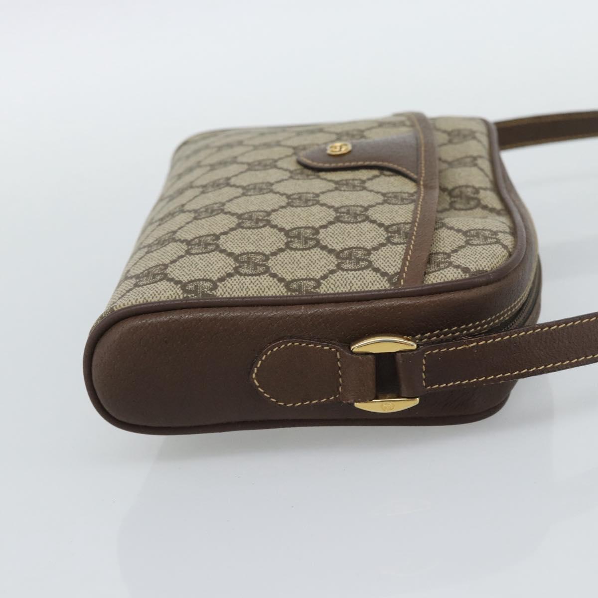 GUCCI GG Supreme Shoulder Bag PVC Outlet Beige Gold 001 58 6594 Auth ep15118