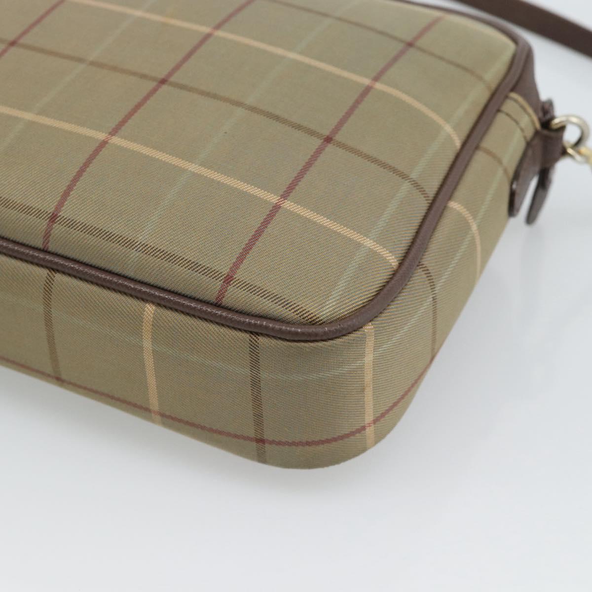 Burberrys Nova Check Shoulder Bag Canvas Beige Gold Auth ep15123