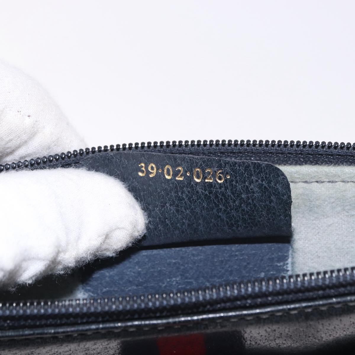 GUCCI GG Supreme Sherry Line Shoulder Bag PVC Navy Gold 39 02 026 Auth ep15125