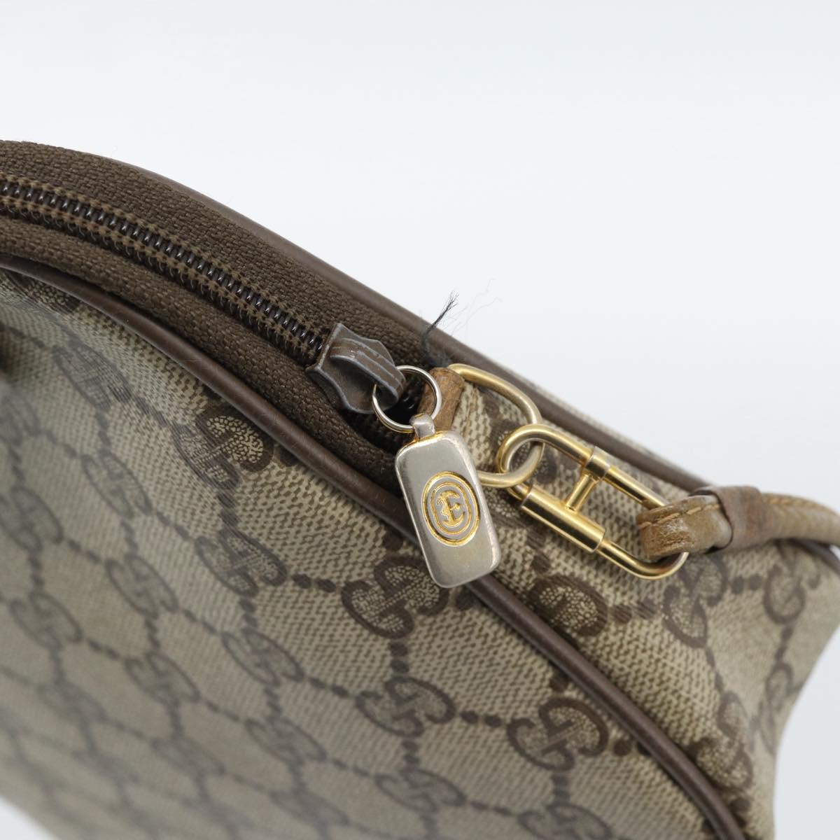 GUCCI GG Supreme Shoulder Bag PVC Beige Gold 97 02 068 Auth ep15126