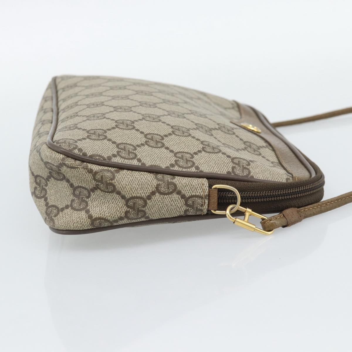 GUCCI GG Supreme Shoulder Bag PVC Beige Gold 97 02 068 Auth ep15126