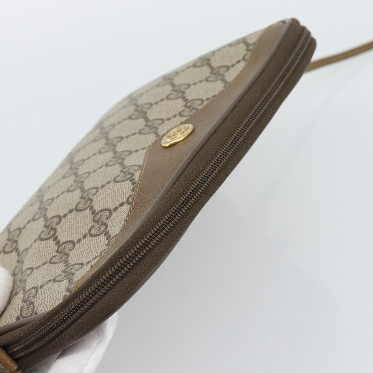 GUCCI GG Supreme Shoulder Bag PVC Beige Gold 97 02 068 Auth ep15126