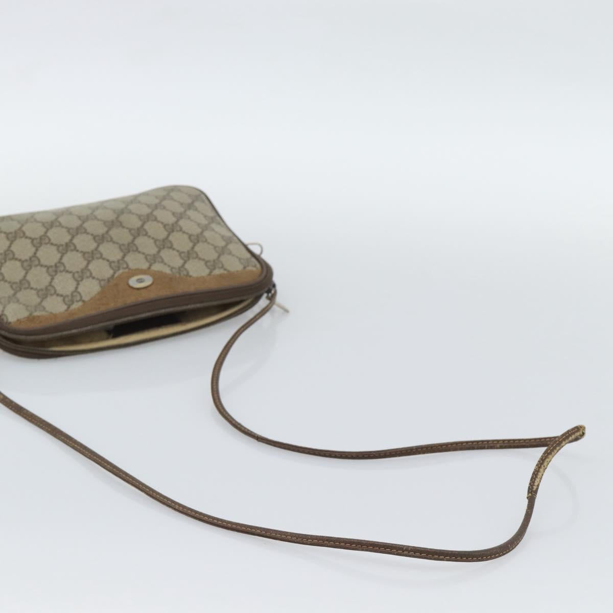 GUCCI GG Supreme Shoulder Bag PVC Beige Gold 97 02 068 Auth ep15127