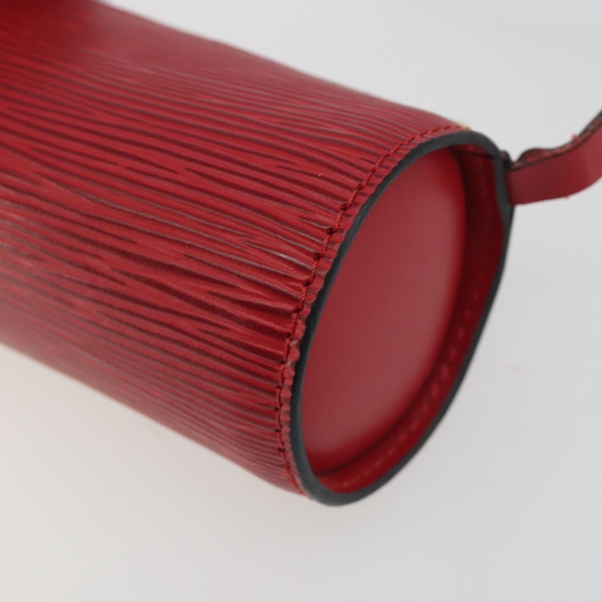 LOUIS VUITTON Epi Soufflot Pouch Accessory Pouch Red LV Auth ep15131