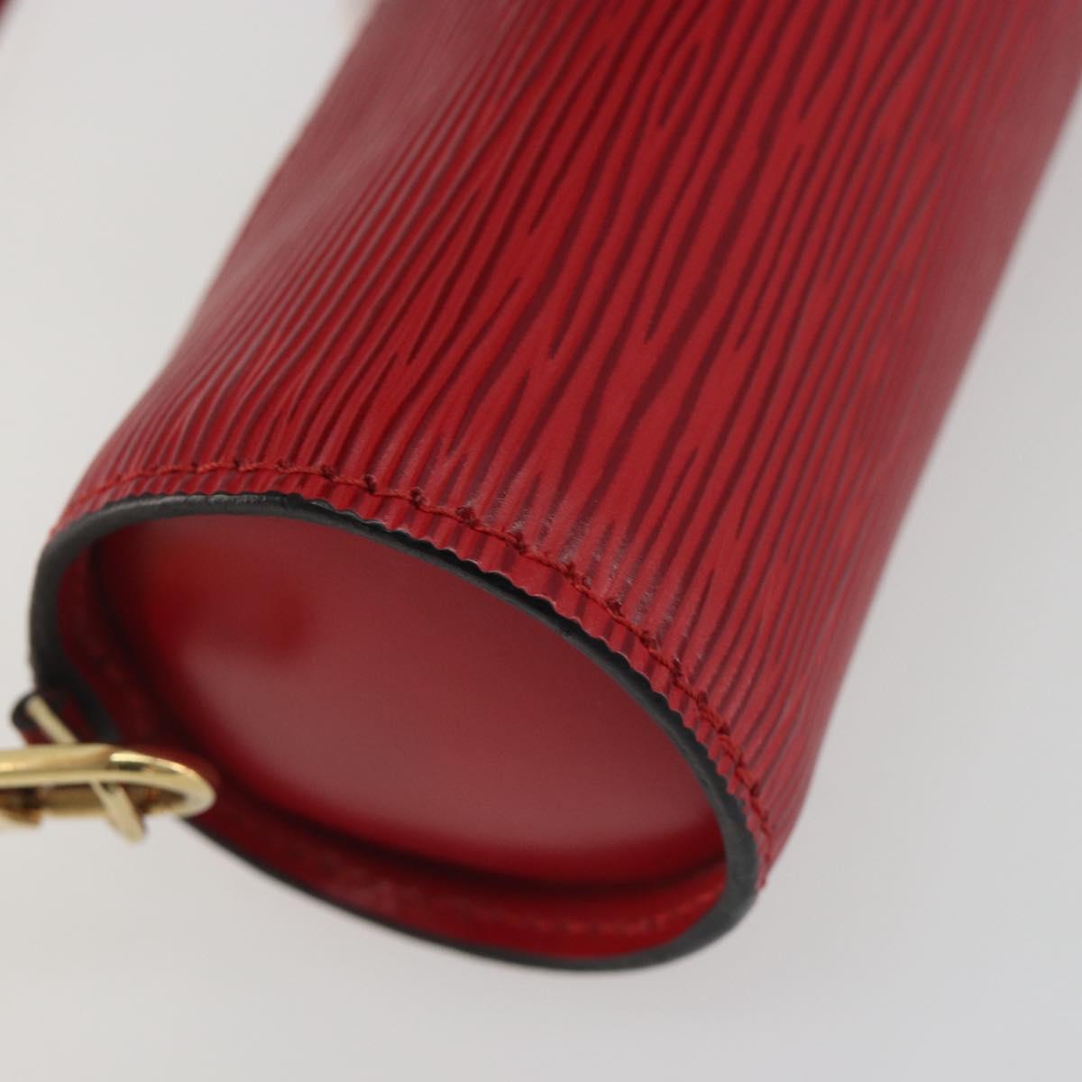 LOUIS VUITTON Epi Soufflot Pouch Accessory Pouch Red LV Auth ep15131