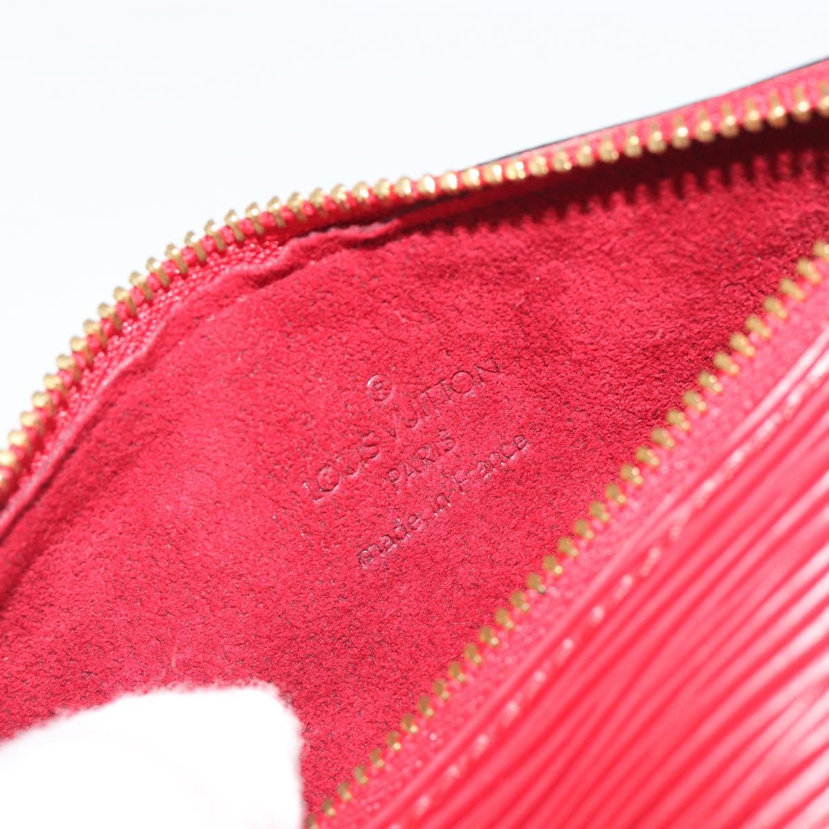 LOUIS VUITTON Epi Soufflot Pouch Accessory Pouch Red LV Auth ep15131