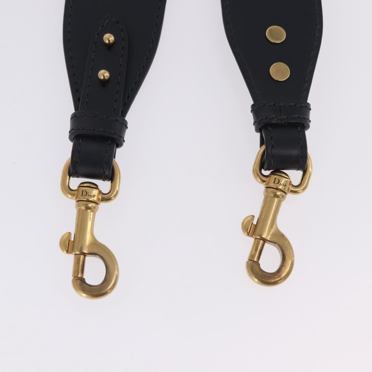 Christian Dior Trotter Canvas Shoulder Strap 36.6"" Navy Gold Auth ep15134M
